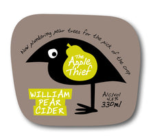 Load image into Gallery viewer, Our William Pear is a medium/sweet flavour with a fresh yet deep honey sweetness followed by a balanced tart edge with medium carbonation. Made will fresh William Pears.
